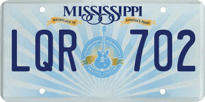 MS license plate LQR702