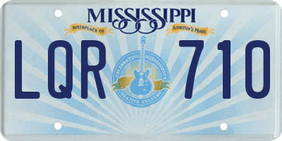 MS license plate LQR710