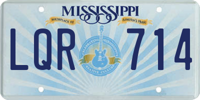 MS license plate LQR714