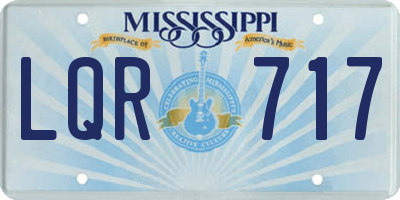 MS license plate LQR717
