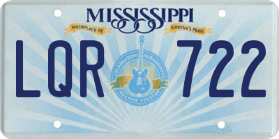 MS license plate LQR722