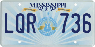 MS license plate LQR736