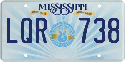 MS license plate LQR738