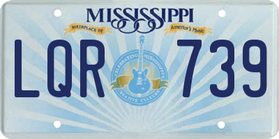 MS license plate LQR739