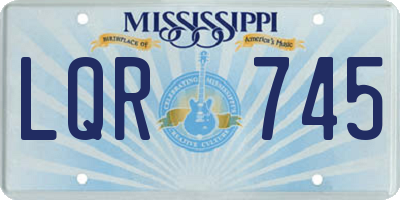 MS license plate LQR745