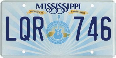 MS license plate LQR746