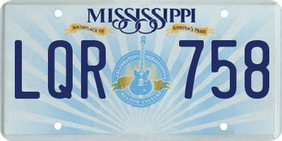 MS license plate LQR758