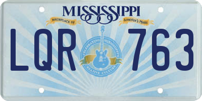 MS license plate LQR763