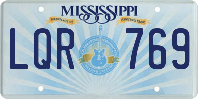 MS license plate LQR769