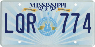MS license plate LQR774