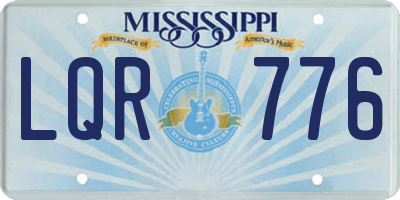 MS license plate LQR776