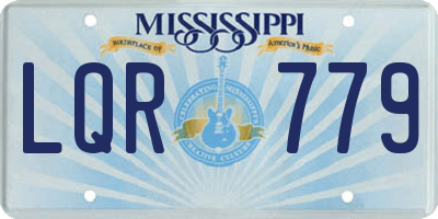 MS license plate LQR779