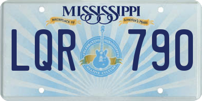MS license plate LQR790