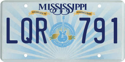 MS license plate LQR791