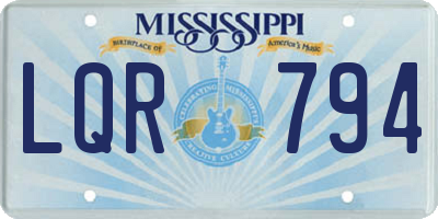 MS license plate LQR794