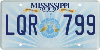 MS license plate LQR799