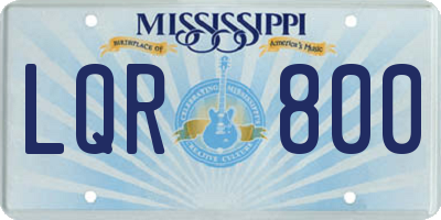MS license plate LQR800
