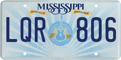 MS license plate LQR806