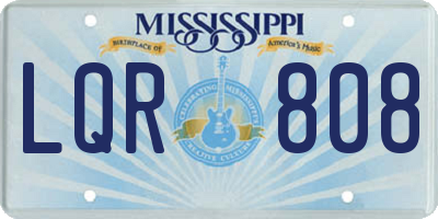 MS license plate LQR808