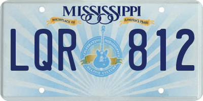 MS license plate LQR812