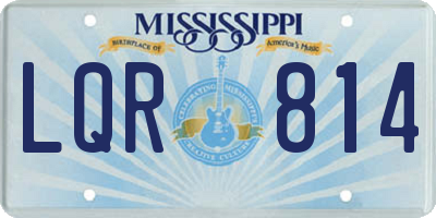 MS license plate LQR814