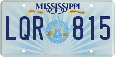 MS license plate LQR815