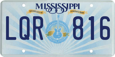 MS license plate LQR816