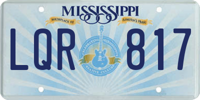 MS license plate LQR817