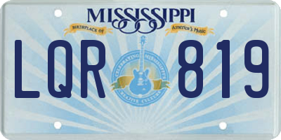 MS license plate LQR819
