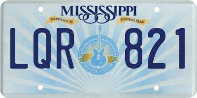 MS license plate LQR821