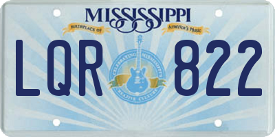 MS license plate LQR822