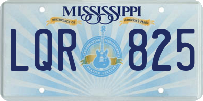 MS license plate LQR825