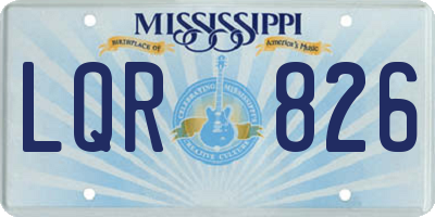 MS license plate LQR826