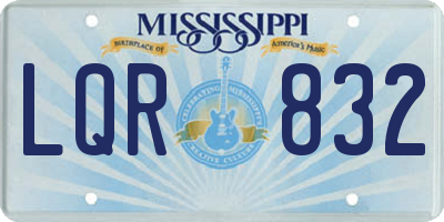MS license plate LQR832