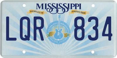 MS license plate LQR834