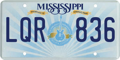 MS license plate LQR836