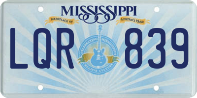 MS license plate LQR839