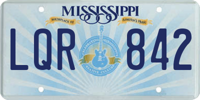 MS license plate LQR842