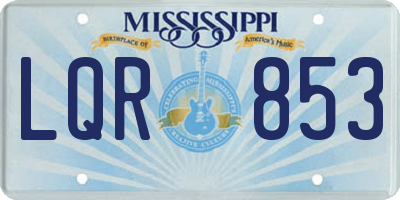 MS license plate LQR853