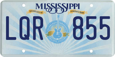 MS license plate LQR855