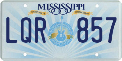 MS license plate LQR857