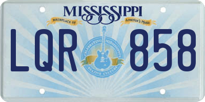 MS license plate LQR858