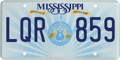 MS license plate LQR859