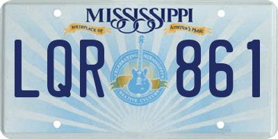 MS license plate LQR861