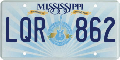 MS license plate LQR862