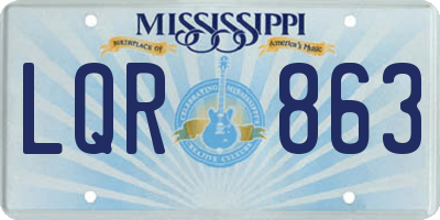 MS license plate LQR863