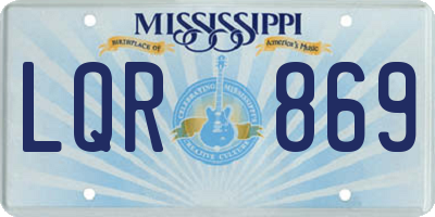 MS license plate LQR869