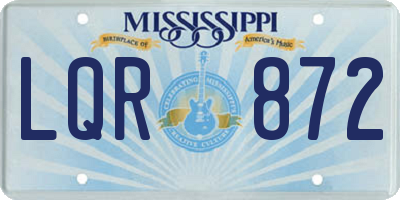 MS license plate LQR872