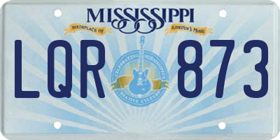MS license plate LQR873