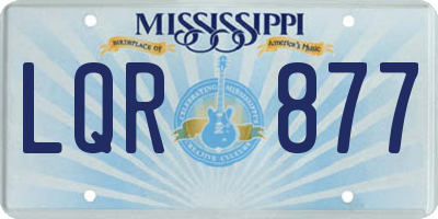MS license plate LQR877